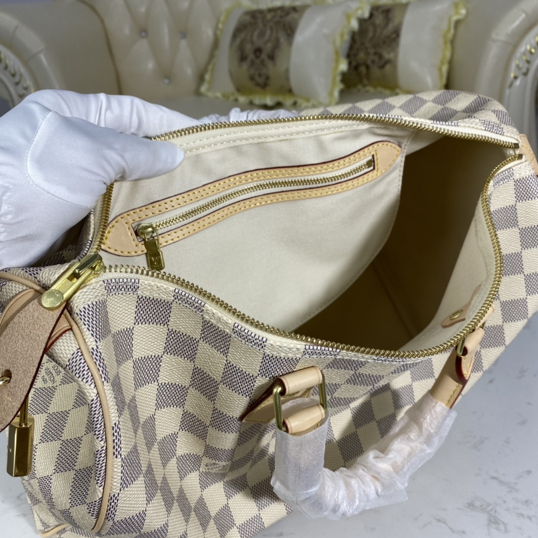 Louis Vuitton SPEEDY BANDOULIERE 35 Damier Azur Handbag N41369 